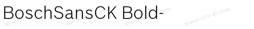 BoschSansCK Bold字体转换